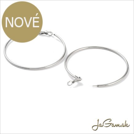 Kruhové naušnice CHIRURGICKÁ OCEĽ 60mm, 2ks (CH1764)